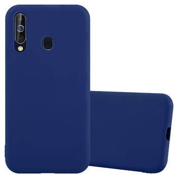 Cadorabo Hoesje geschikt voor Samsung Galaxy A60 / M40 in CANDY DONKER BLAUW - Beschermhoes TPU silicone Case Cover