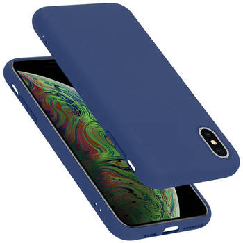 Cadorabo Hoesje geschikt voor Apple iPhone XS MAX Case in LIQUID BLAUW - Beschermhoes TPU silicone Cover