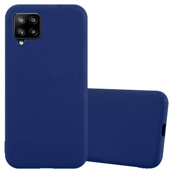 Cadorabo Hoesje geschikt voor Samsung Galaxy A42 4G in CANDY DONKER BLAUW - Beschermhoes TPU silicone Case Cover