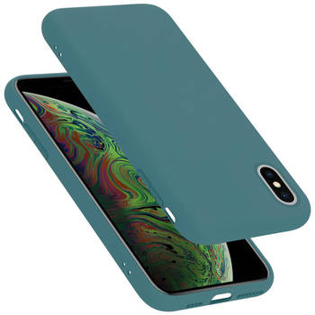 Cadorabo Hoesje geschikt voor Apple iPhone XS MAX Case in LIQUID GROEN - Beschermhoes TPU silicone Cover