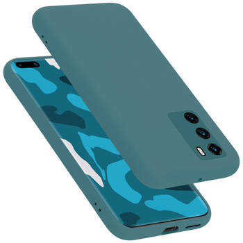 Cadorabo Hoesje geschikt voor Huawei P40 Case in LIQUID GROEN - Beschermhoes TPU silicone Cover