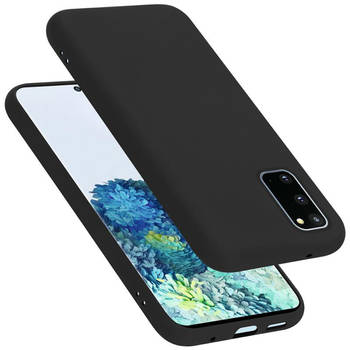 Cadorabo Hoesje geschikt voor Samsung Galaxy S20 Case in LIQUID ZWART - Beschermhoes TPU silicone Cover