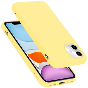 Cadorabo Hoesje geschikt voor Apple iPhone 11 Case in LIQUID GEEL - Beschermhoes TPU silicone Cover