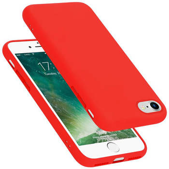 Cadorabo Hoesje geschikt voor Apple iPhone 7 / 7S / 8 / SE 2020 Case in LIQUID ROOD - Beschermhoes TPU silicone Cover