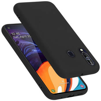 Cadorabo Hoesje geschikt voor Samsung Galaxy A60 / M40 Case in LIQUID ZWART - Beschermhoes TPU silicone Cover