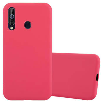 Cadorabo Hoesje geschikt voor Samsung Galaxy A60 / M40 in CANDY ROOD - Beschermhoes TPU silicone Case Cover