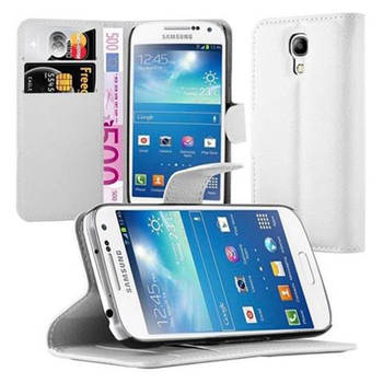 Cadorabo Hoesje geschikt voor Samsung Galaxy S4 MINI in ARCTISCH WIT - Beschermhoes Cover magnetische sluiting Case