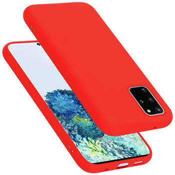 Cadorabo Hoesje geschikt voor Samsung Galaxy S20 PLUS Case in LIQUID ROOD - Beschermhoes TPU silicone Cover