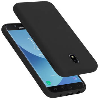 Cadorabo Hoesje geschikt voor Samsung Galaxy J5 2017 Case in LIQUID ZWART - Beschermhoes TPU silicone Cover