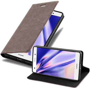 Cadorabo Hoesje geschikt voor Huawei P8 LITE 2017 / P9 LITE 2017 in KOFFIE BRUIN - Beschermhoes Case magnetische