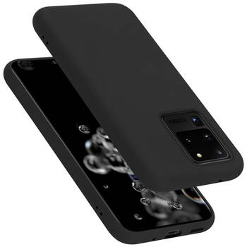Cadorabo Hoesje geschikt voor Samsung Galaxy S20 ULTRA Case in LIQUID ZWART - Beschermhoes TPU silicone Cover