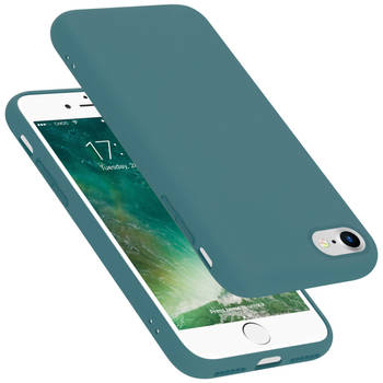 Cadorabo Hoesje geschikt voor Apple iPhone 7 / 7S / 8 / SE 2020 Case in LIQUID GROEN - Beschermhoes TPU silicone Cover