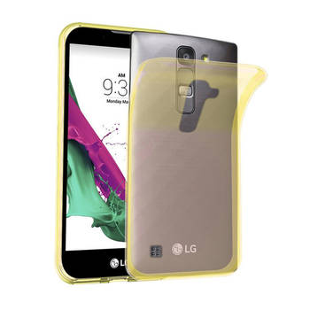Cadorabo Hoesje geschikt voor LG G4C / G4 MINI / MAGNA in TRANSPARANT GOUD - Beschermhoes Cover gemaakt van TPU Silicone