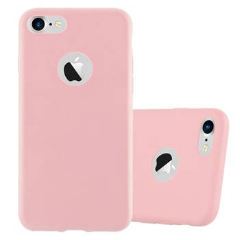 Cadorabo Hoesje geschikt voor Apple iPhone 7 / 7S / 8 / SE 2020 in CANDY ROZE - Beschermhoes TPU silicone Case Cover