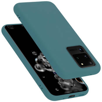Cadorabo Hoesje geschikt voor Samsung Galaxy S20 ULTRA Case in LIQUID GROEN - Beschermhoes TPU silicone Cover