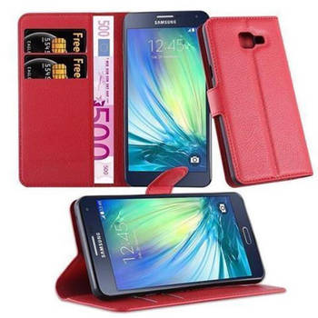 Cadorabo Hoesje geschikt voor Samsung Galaxy A5 2016 in KARMIJN ROOD - Beschermhoes Cover magnetische sluiting Case
