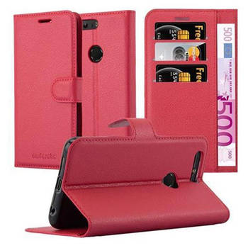 Cadorabo Hoesje geschikt voor Honor 8 / 8 PREMIUM in KARMIJN ROOD - Beschermhoes Cover magnetische sluiting Case