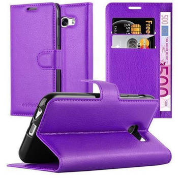 Cadorabo Hoesje geschikt voor Samsung Galaxy A3 2017 in MANGAAN PAARS - Beschermhoes Cover magnetische sluiting Case