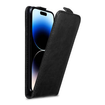 Cadorabo Hoesje geschikt voor Apple iPhone 14 PRO MAX in ZWARTE NACHT - Beschermhoes Flip Case Cover magnetische