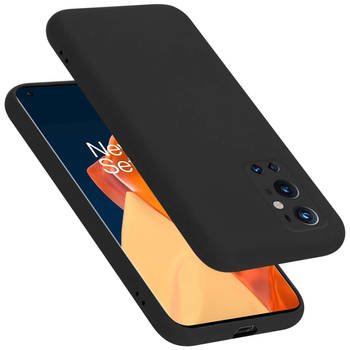 Cadorabo Hoesje geschikt voor OnePlus 9 PRO Case in LIQUID ZWART - Beschermhoes TPU silicone Cover