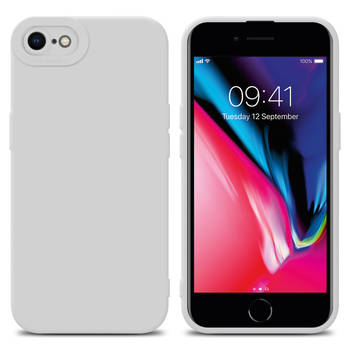 Cadorabo Hoesje geschikt voor Apple iPhone 7 / 7S / 8 / SE 2020 in FLUID WIT - Beschermhoes TPU silicone Cover Case