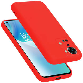 Cadorabo Hoesje geschikt voor OnePlus Nord 2T Case in LIQUID ROOD - Beschermhoes TPU silicone Cover