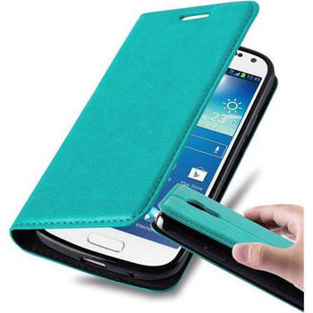 Cadorabo Hoesje geschikt voor Samsung Galaxy S4 MINI in BENZINE TURKOOIS - Beschermhoes Case magnetische sluiting Cover