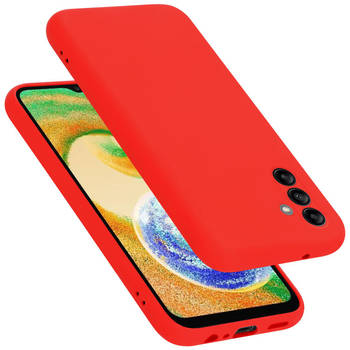 Cadorabo Hoesje geschikt voor Samsung Galaxy A04s Case in LIQUID ROOD - Beschermhoes TPU silicone Cover