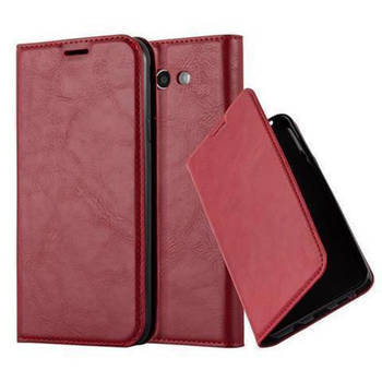 Cadorabo Hoesje geschikt voor Samsung Galaxy J7 2017 US Version in APPEL ROOD - Beschermhoes Case magnetische sluiting