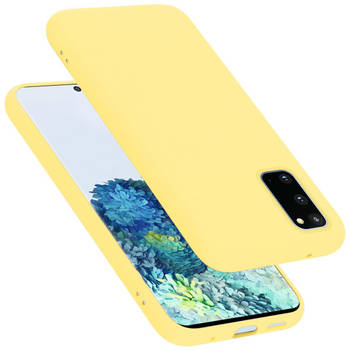 Cadorabo Hoesje geschikt voor Samsung Galaxy S20 Case in LIQUID GEEL - Beschermhoes TPU silicone Cover