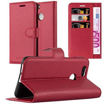 Cadorabo Hoesje geschikt voor Huawei NOVA in KARMIJN ROOD - Beschermhoes Cover magnetische sluiting Case