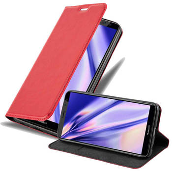 Cadorabo Hoesje geschikt voor Huawei MATE 10 LITE in APPEL ROOD - Beschermhoes Case magnetische sluiting Cover