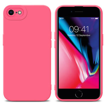 Cadorabo Hoesje geschikt voor Apple iPhone 7 / 7S / 8 / SE 2020 in FLUID ROOD - Beschermhoes TPU silicone Cover Case