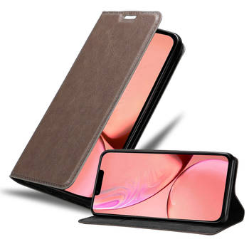 Cadorabo Hoesje geschikt voor Apple iPhone 13 PRO in KOFFIE BRUIN - Beschermhoes Case magnetische sluiting Cover