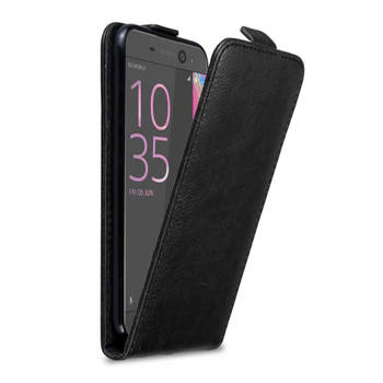 Cadorabo Hoesje geschikt voor Sony Xperia XA ULTRA in ZWARTE NACHT - Beschermhoes Flip Case Cover magnetische sluiting