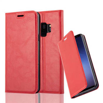 Cadorabo Hoesje geschikt voor Samsung Galaxy S9 in APPEL ROOD - Beschermhoes Case magnetische sluiting Cover