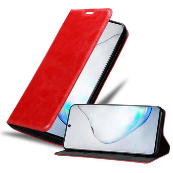 Cadorabo Hoesje geschikt voor Samsung Galaxy NOTE 10 in APPEL ROOD - Beschermhoes Case magnetische sluiting Cover