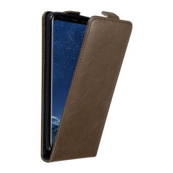 Cadorabo Hoesje geschikt voor Samsung Galaxy S8 PLUS in KOFFIE BRUIN - Beschermhoes Flip Case Cover magnetische sluiting