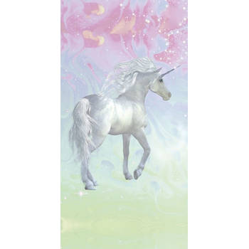 Good Morning Kinder Strandlaken Velours Unicorn 75x150cm - multi