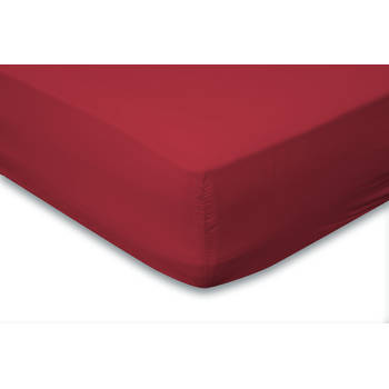 Eleganzzz Hoeslaken Jersey Katoen Stretch 35cm Hoge Hoek - rood 160x210/220cm - 180x200cm