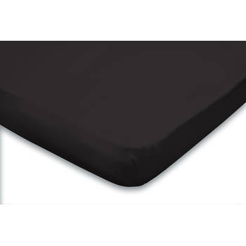 Eleganzzz Topper Hoeslaken Jersey Katoen Stretch - zwart 120/130/140x200cm