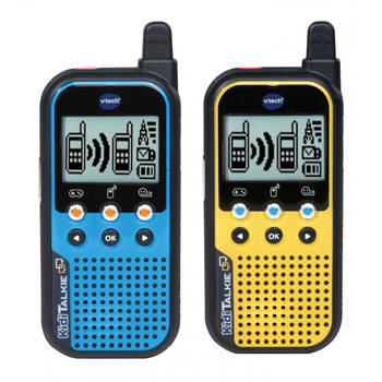 VTech walkie talkie KidiTalkie 27,9 cm blauw/geel 2 stuks