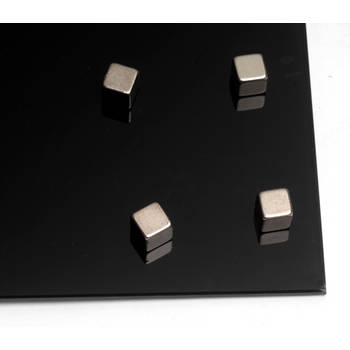 NAGA - Supersterke Magneten - Kubus - Chrome - 1 x 1 x 1 cm - 4 stuks