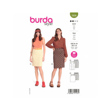 Burda 5936 Rok maat 34-44