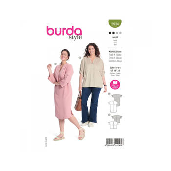 Burda 5934 Jurk/Blouse maat 44-54