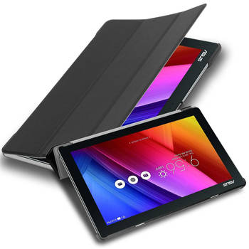 Cadorabo Tablet Hoesje geschikt voor Asus ZenPad 10 (10.1 inch) Case in SATIJN ZWART - Beschermhoes Cover Auto Wake Up