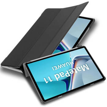 Cadorabo Tablet Hoesje geschikt voor Huawei MatePad 11 (10.95 inch) Case in SATIJN ZWART - Beschermhoes Cover Auto Wake