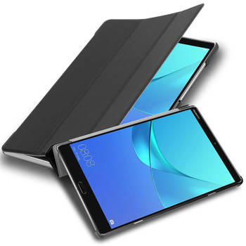 Cadorabo Tablet Hoesje geschikt voor Huawei MediaPad M5 8 (8.4 inch) Case in SATIJN ZWART - Beschermhoes Cover Auto Wake