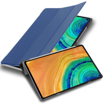 Cadorabo Tablet Hoesje geschikt voor Huawei MatePad PRO (10.8 inch) Case in JERSEY DONKER BLAUW - Beschermhoes Cover