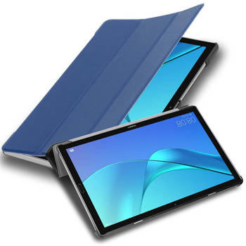 Cadorabo Tablet Hoesje geschikt voor Huawei MediaPad M5 / M5 PRO (10.8 inch) Case in JERSEY DONKER BLAUW - Beschermhoes